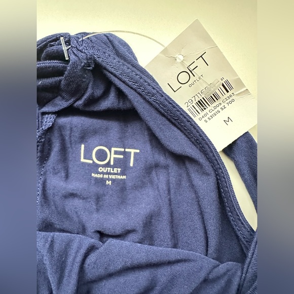 NWT Nordstrom Loft Outlet Blue Tank Top Blouse - Picture 5 of 6